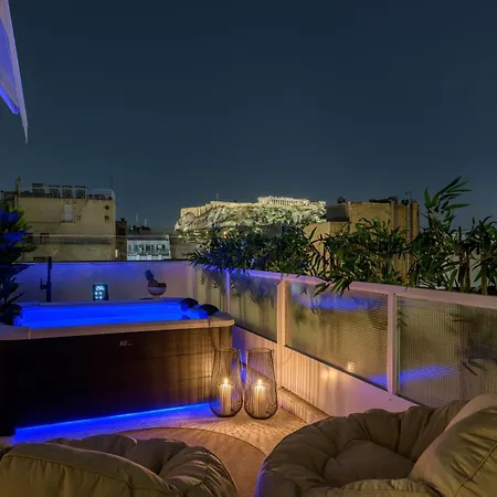 Acropolis View Plunge Pool Loft Apartment Athens